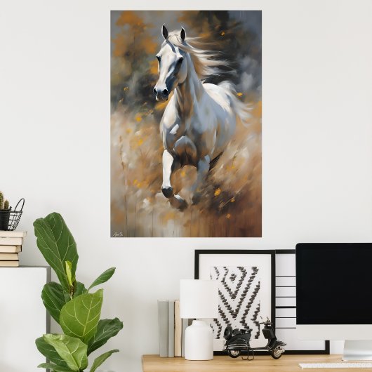 Poster | Paard | Schilderstijl (Thuiskantoor)