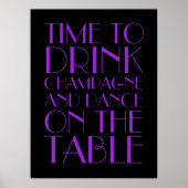 Poster Paarse dansende schilders (Voorkant)