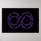 Poster Paarse tekstkleur Infinity (Voorkant)