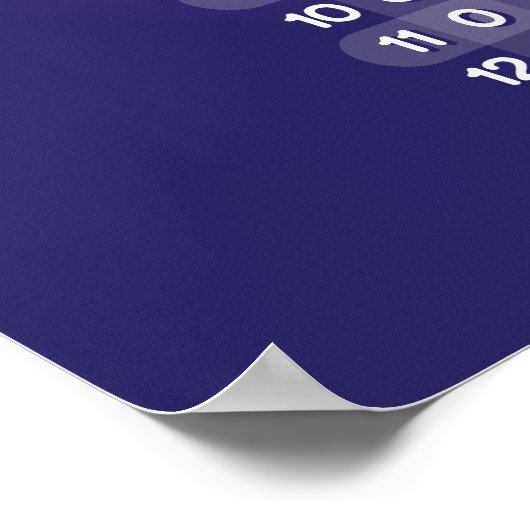 Poster Paarse vermenigvuldigingstabel (Hoek)