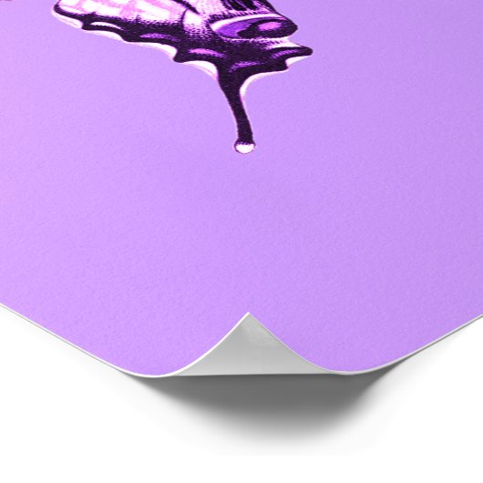 Poster Paarse vlinder (Hoek)