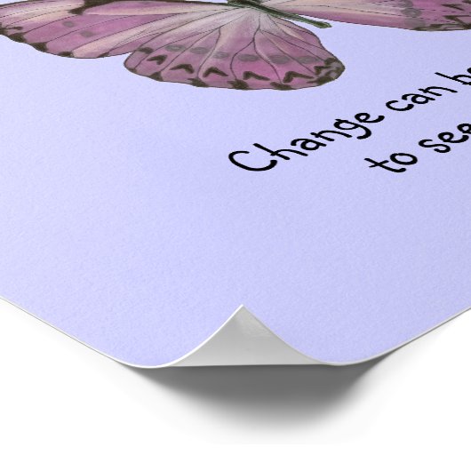 Poster Paarse vlinder (Hoek)