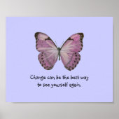 Poster Paarse vlinder (Voorkant)