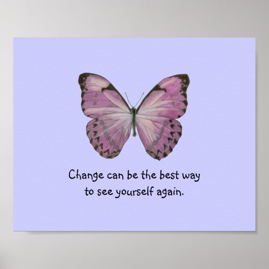 Poster Paarse vlinder (Voorkant)