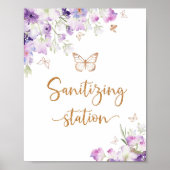 Poster Paarse vlinderontsmettingsstation (Voorkant)