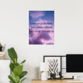poster Paarse wolken (Thuiskantoor)
