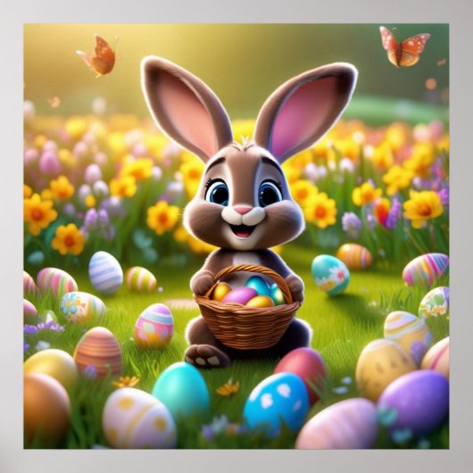 Poster paasbunny (Voorkant)