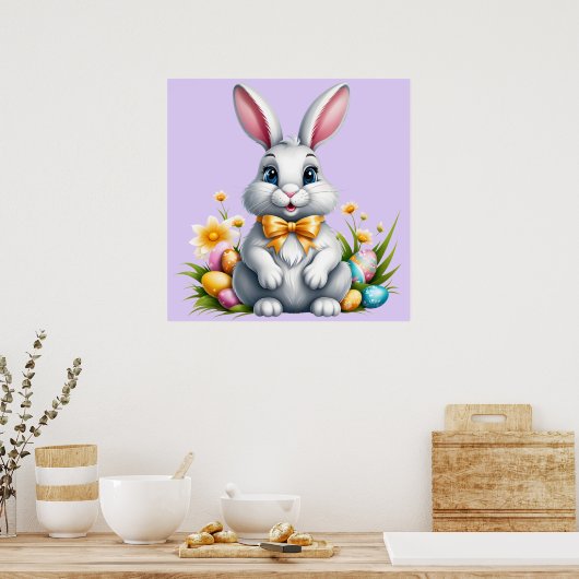 Poster paasbunny (Keuken)