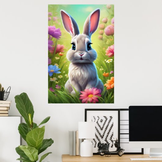 Poster paasbunny (Thuiskantoor)