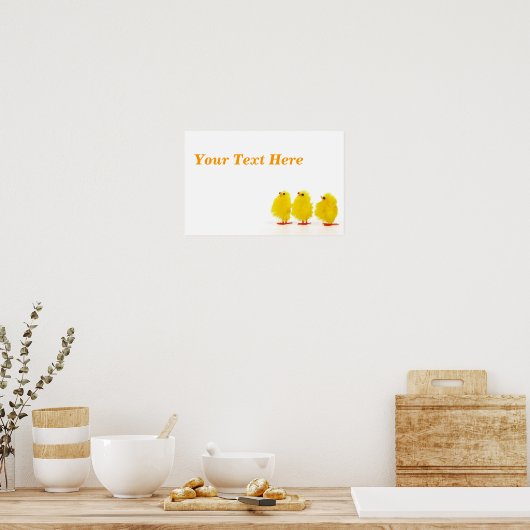 Poster paaskuikens (Keuken)