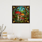 Poster paddenstoelen (Keuken)