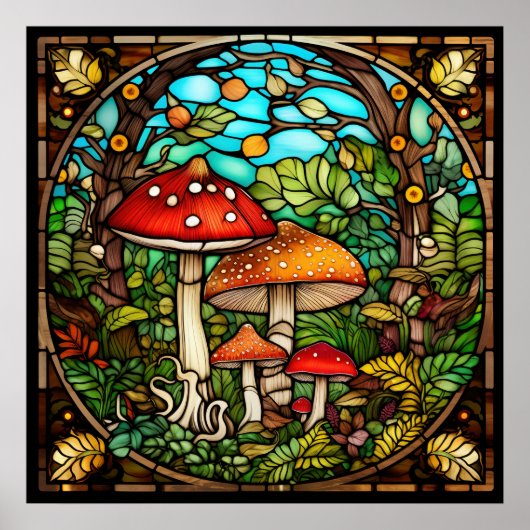 Poster paddenstoelen (Voorkant)