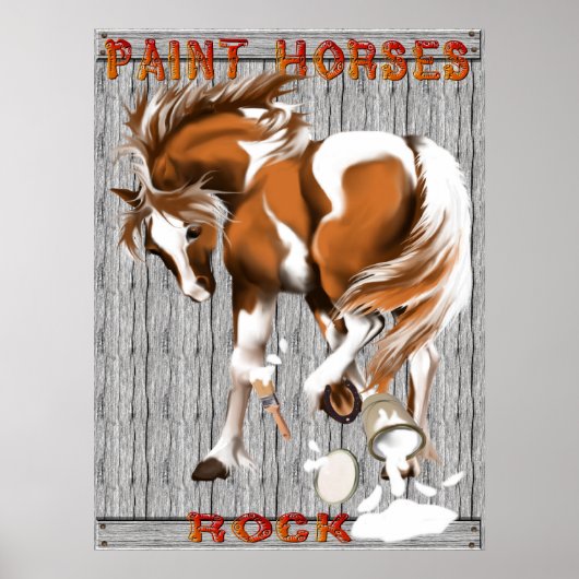 Poster Paint Horses Rock (Voorkant)