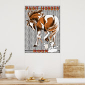 Poster Paint Horses Rock (Keuken)