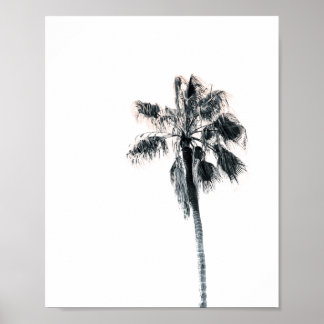 Poster palmbomen | Roze 8 x 10