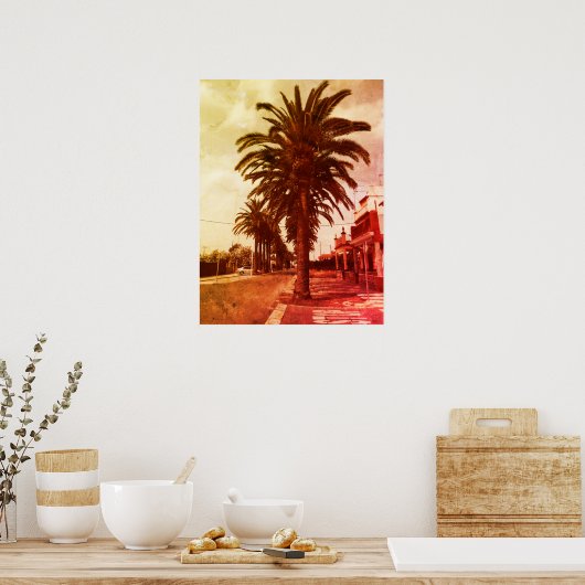  Poster palmstructuur (Keuken)