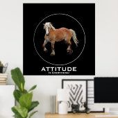 Poster Palomino Belgisch conceptpaard ATTITUDE (Thuiskantoor)