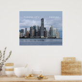 Poster Panama Skyline met aanpasbare tekst (Keuken)