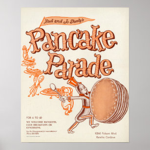 Poster Pancake Parade Menu