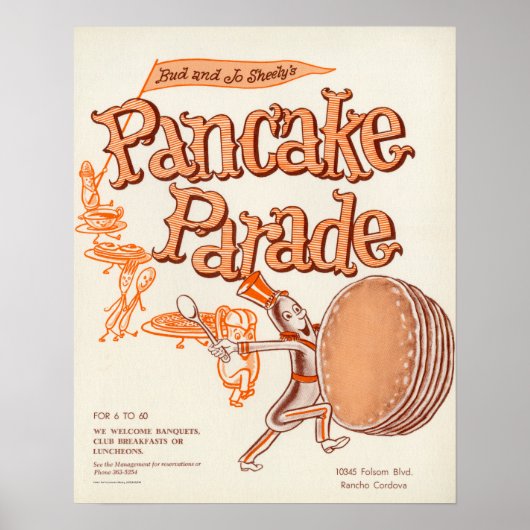 Poster Pancake Parade Menu (Voorkant)