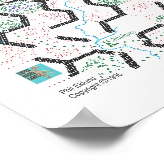 Poster Pancho Villa Map (Hoek)