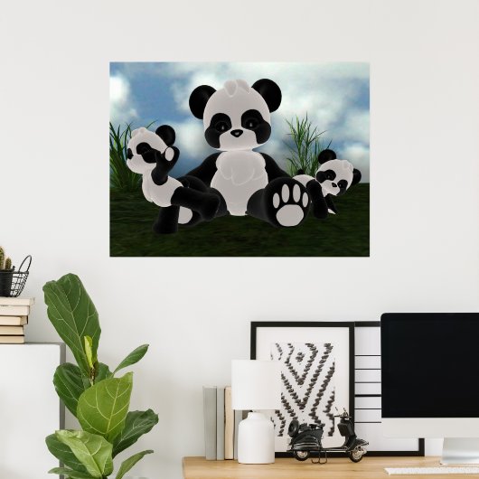 Poster Panda Bearz Sunny Day (Thuiskantoor)
