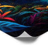 Poster "Panter bij een waterval" (Hoek)