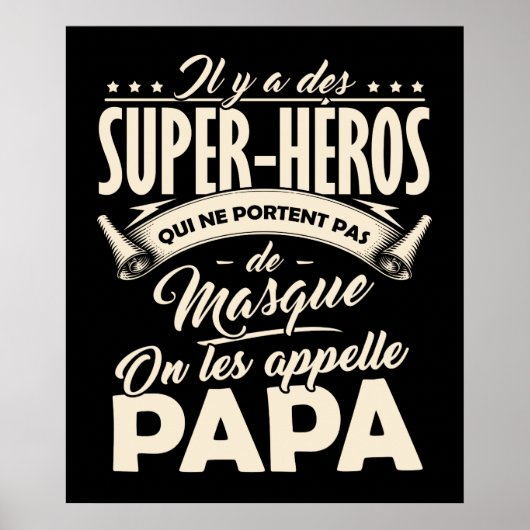 Poster Papa Super-Hero (Voorkant)