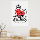 Poster papier (mat): Mijn enige Queen (Keuken)