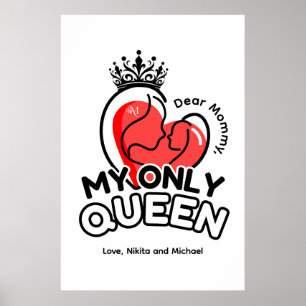 Poster papier (mat): Mijn enige Queen