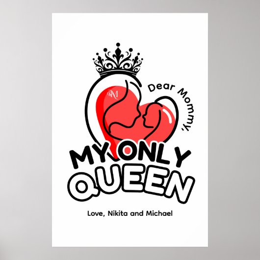 Poster papier (mat): Mijn enige Queen (Voorkant)