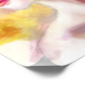 Poster Papier (matte) Tekening waterkleur. Vrouw (Hoek)