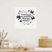 Poster Papier Semi-Glans Kunstwerk Positieve Menta (Keuken)