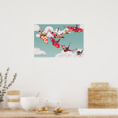 Poster Papieren kranen afdrukken (Keuken)