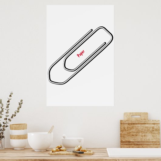 Poster papierklem (Keuken)