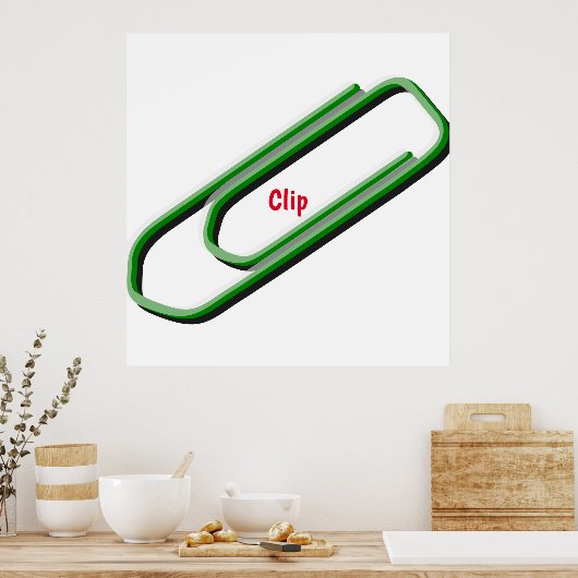 Poster papierklem (Keuken)