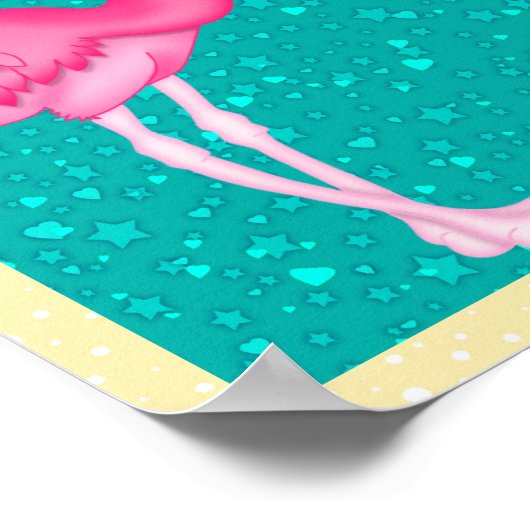 Poster Paradise Flamingo (Hoek)