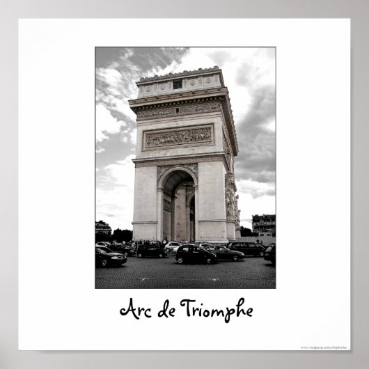 Poster Parijs - Arc de Triomphe (Voorkant)