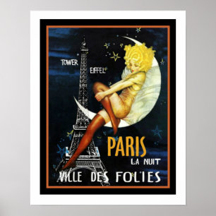 Poster Parijs Ville Des Folies 16 x 20