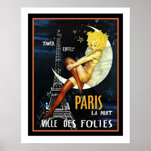 Poster Parijs Ville Des Folies 16 x 20 (Voorkant)