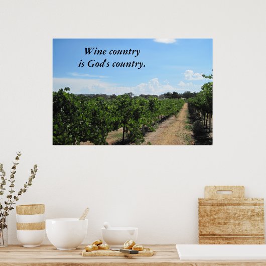 Poster Paso Robles Wine Land (Keuken)