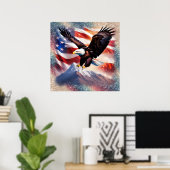 Poster patriottisch Eagle (Thuiskantoor)