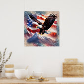 Poster patriottisch Eagle (Keuken)