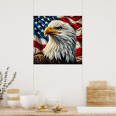 Poster patriottisch Eagle (Keuken)