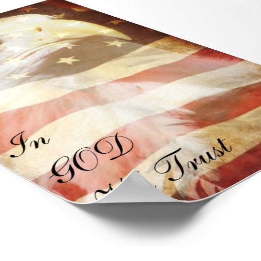 Poster patriottisch Eagle (Hoek)