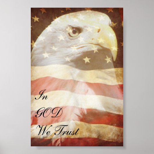 Poster patriottisch Eagle (Voorkant)