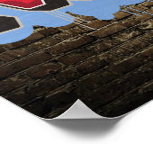 Poster Patriottische Vrijheid Graffiti (Hoek)