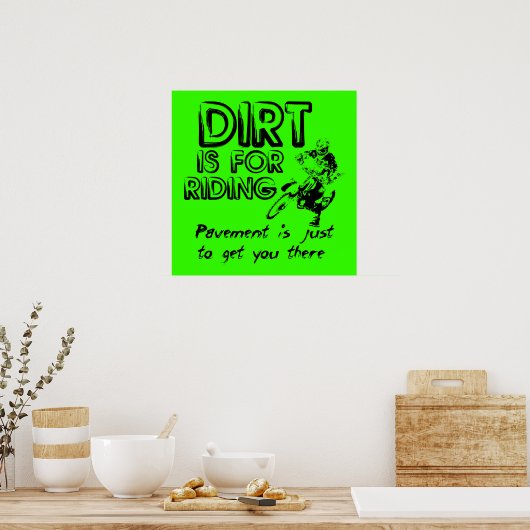 Poster Pavement Dirt Bike Motocross (Keuken)