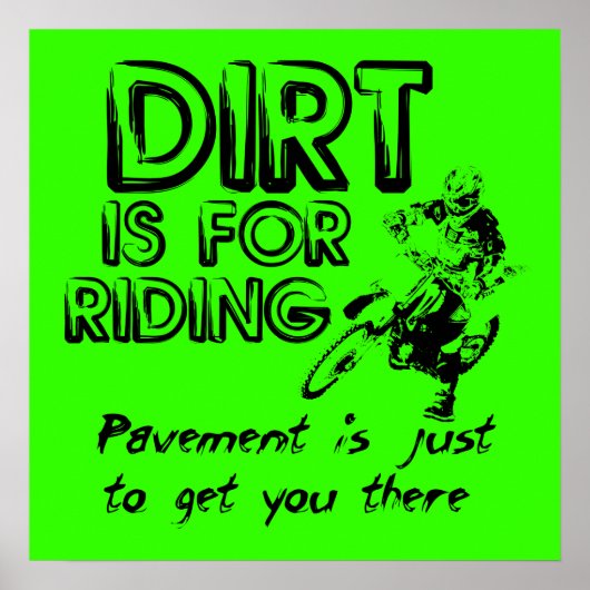 Poster Pavement Dirt Bike Motocross (Voorkant)