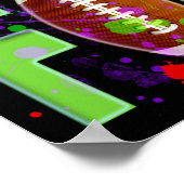 POSTER PEACE LOVE FOOTBALL (Hoek)